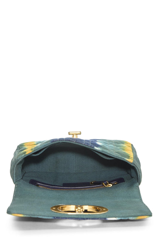 Dior, Pre-Loved Multicolor Cannage Denim Caro Bag Small, Multi