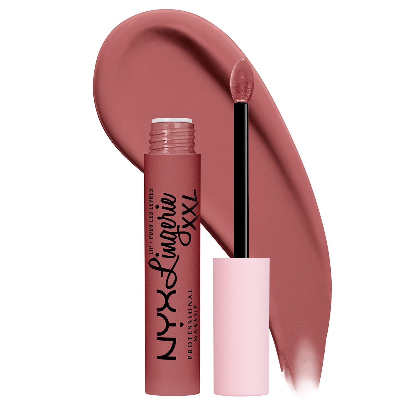 NYX PROFESSIONAL MAKEUP Lip Lingerie XXL Matte Liquid Lipstick Bundle - Strip'd Down (Coral Beige) & Undress'd (Pink Nude)