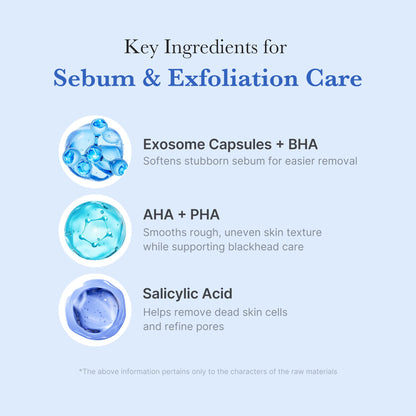medicube Zero Pore Clear Blue Capsule Facial Deep Cleanser for Skin Texture, Blackhead & Pore Care | AHA, BHA & PHA for Double Cleansing, Daily Gentle Face Wash, Korean Skincare | 120g / 4.23 oz