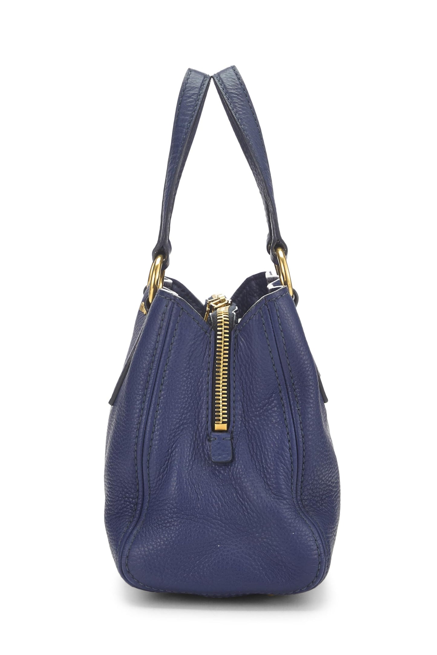Miu Miu, Pre-Loved Blue Leather Convertible Handbag Small, Blue