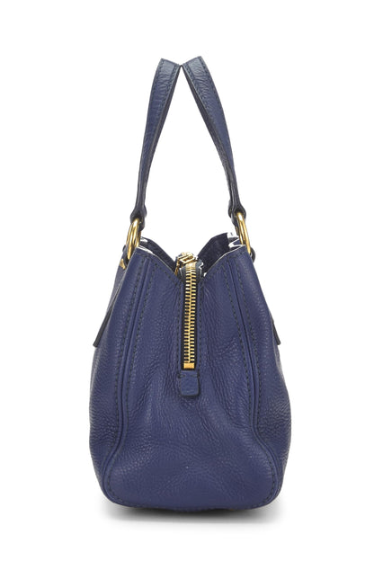 Miu Miu, Pre-Loved Blue Leather Convertible Handbag Small, Blue
