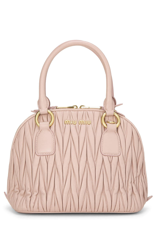 Miu Miu, Pre-Loved Pink Nappa Convertible Top Handle Bag, Pink