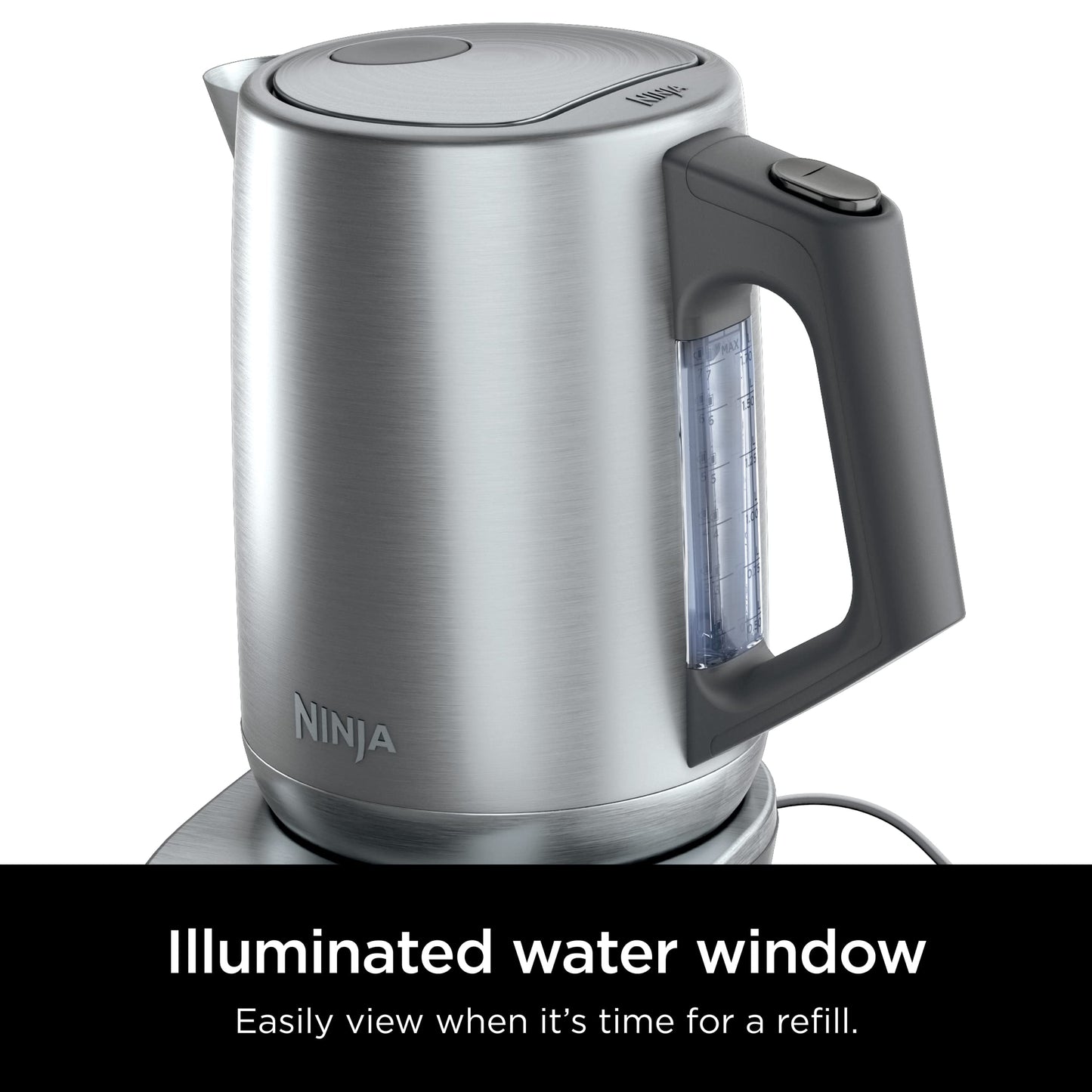 Ninja KT200C Precision Temperature Electric Kettle, 1500 watts, BPA Free, Stainless, 7-Cup Capacity, Hold Temp Setting