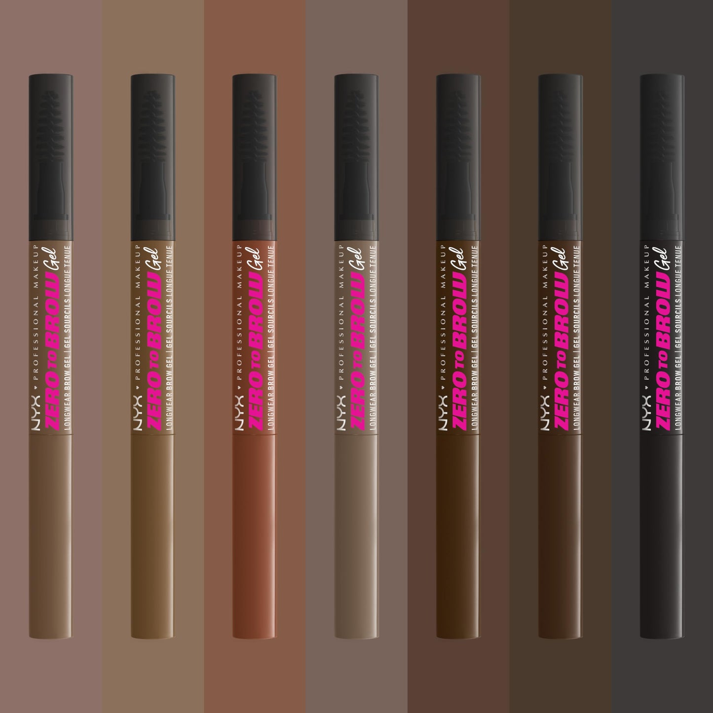 NYX PROFESSIONAL MAKEUP Zero to Brow, Longwear Eyebrow Gel, Espresso