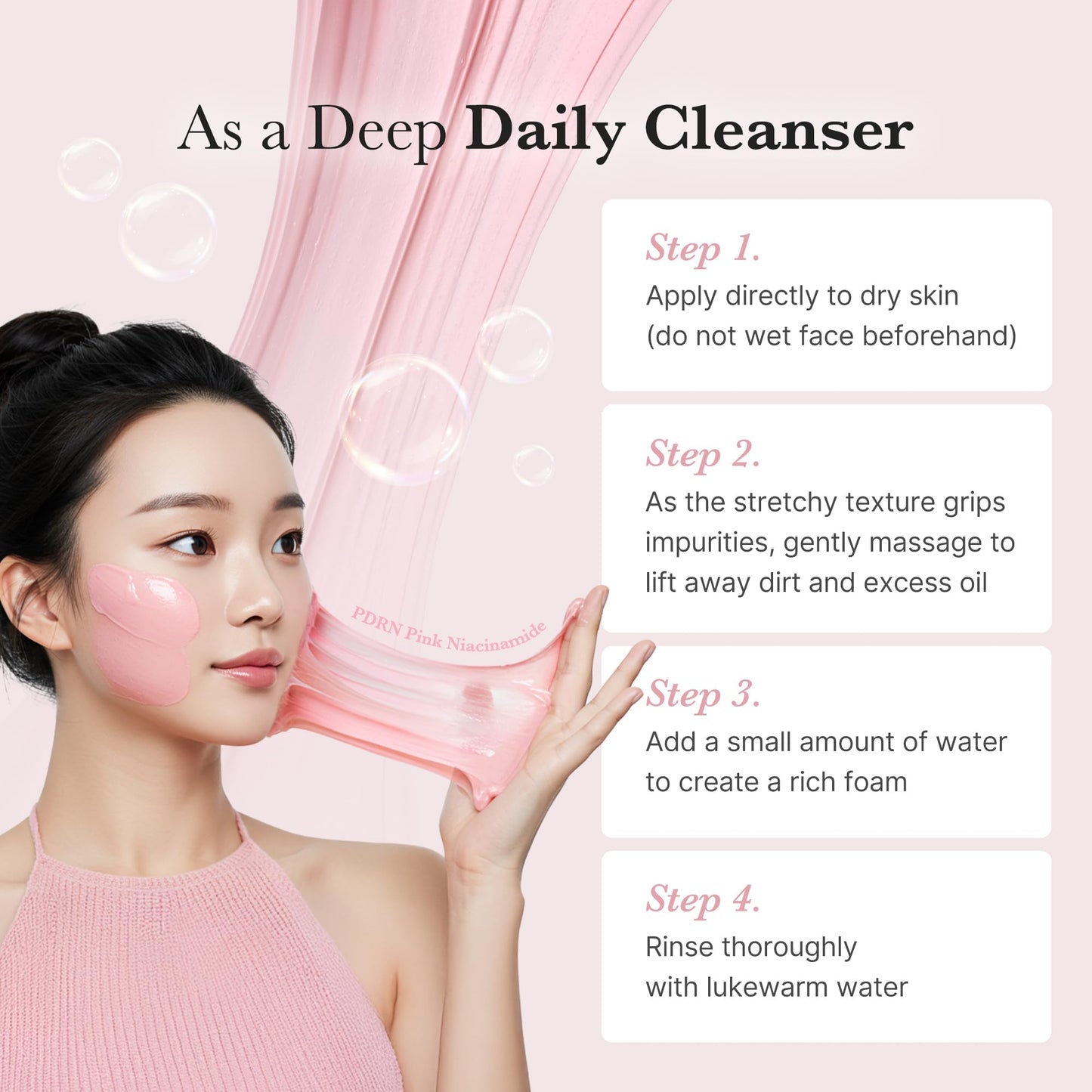 medicube Salmon PDRN Essentials Set: Salmon DNA PDRN pink collagen jelly gel mask 4ea and Pink Marshmallow Whip Cleanser