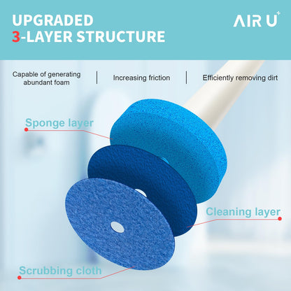 48 Count Disposable Toilet Brush Heads, Toilet Bowl Wand Refills for Toilet and Bathroom Cleaning, Not Suitable for Electric Toilet Brushes
