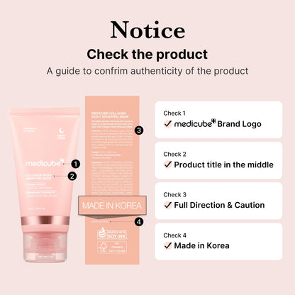medicube Korean Collagen for Beginner: Collagen Overnight Wrapping Peel Off Facial Mask Pack and Collagen Jelly Cream (1.69 Fl Oz (50ml))