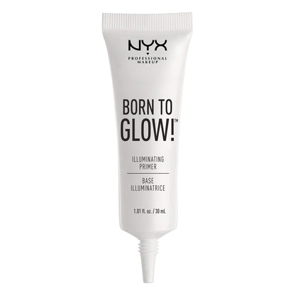 NYX Professional Makeup Born To Glow Primer 2-in-1 Primer and Highlighter for Natural Dewy Glowing Makeup Base Targeting Dull Skin