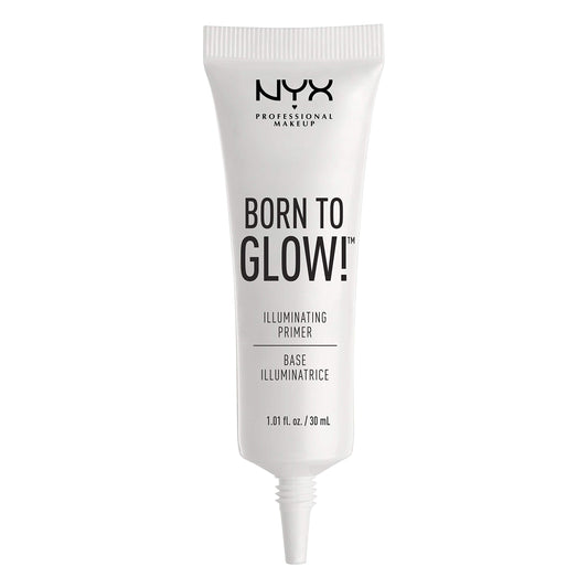 NYX Professional Makeup Born To Glow Primer 2-in-1 Primer and Highlighter for Natural Dewy Glowing Makeup Base Targeting Dull Skin