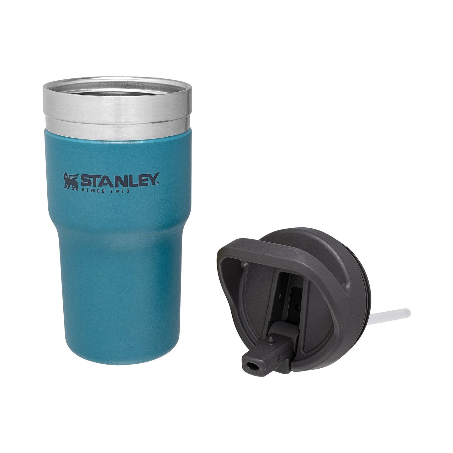 Stanley IceFlow Stainless Steel Tumbler with Straw - Vacuum Insulated Water Bottle for Home, Office or Car - Reusable Cup with Straw Leakproof Flip - Cold for 12 Hours or Iced for 2 Days (Lagoon)