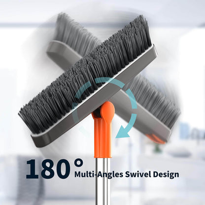 AIR U+ Floor Scrub Brush and Grout Brush with Long Handle