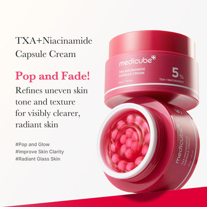 medicube Refine & Glow Overnight Duo: Kojic Acid Turmeric Brightening Overnight Gel Mask and TXA+Niacinamide Capsule Cream