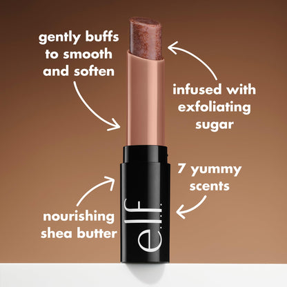 e.l.f. Lip Exfoliator, Moisturizing Scented Lip Scrub For Exfoliating & Smoothing Lips, Infused With Jojoba Oil, Vegan & Cruelty-free, Coconut
