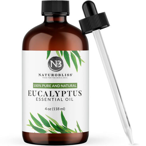 NaturoBliss 100% Pure Natural Undiluted Eucalyptus Essential Oil (4oz) Premium Therapeutic Grade Aromatherapy