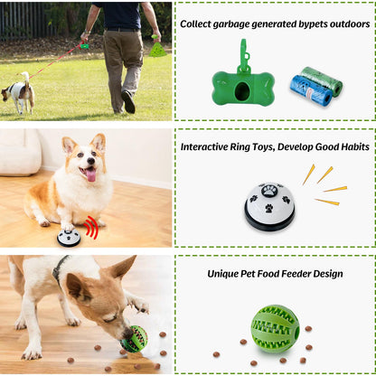 MRSOHRET 20Pcs Puppy Chew Toys for Teething, Dog Chew Toys with Rope Toys, Pet Dog Toothbrush, Treat Balls, Plush Toys and Squeaky Toys for Small Medium Dogs with Basket