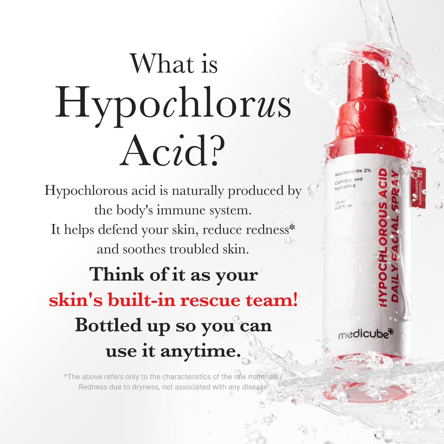 medicube Power Soothing Spray | Hypochlorous Acid Daily Facial Mist for Calming & Soothing | Niacinamide for Uneven Skin Tone & Texture | Korean Skincare | 4.22 fl.oz