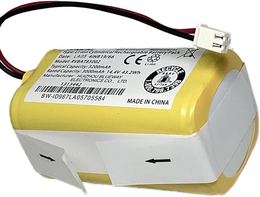 Ninja Genuine Shark 14.4V 3000mA 43.2Wh Li-ion Cylindrical Rechargeable Battery RVBT85002 for ION IQ AI Robot Vacuum, 2-pin Yellow