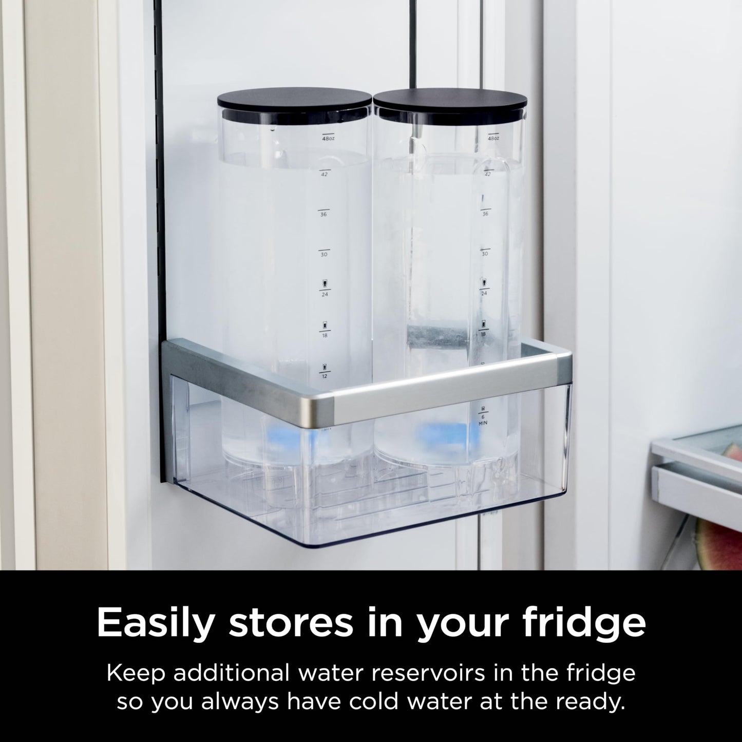 Ninja WCX01WR Thirsti 48oz Removable Water Reservoir, Black. Only Compatible with the Thirsti Drink System WC1001, Clear