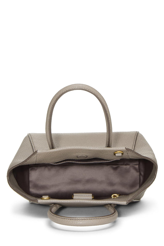 Miu Miu, Pre-Loved Grey Calfskin Convertible Handbag Small, Grey