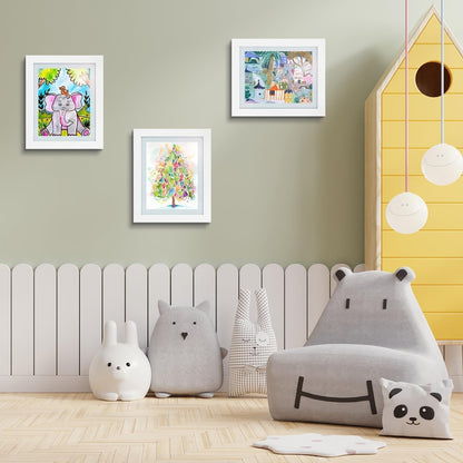 Golden State Art, 10x12.5 Kids Art Frames, Front-Opening Picture Frame Great for Kids Drawings, Artworks, Children Art Projects, Schoolwork, Home or Office (White, Set of 2)