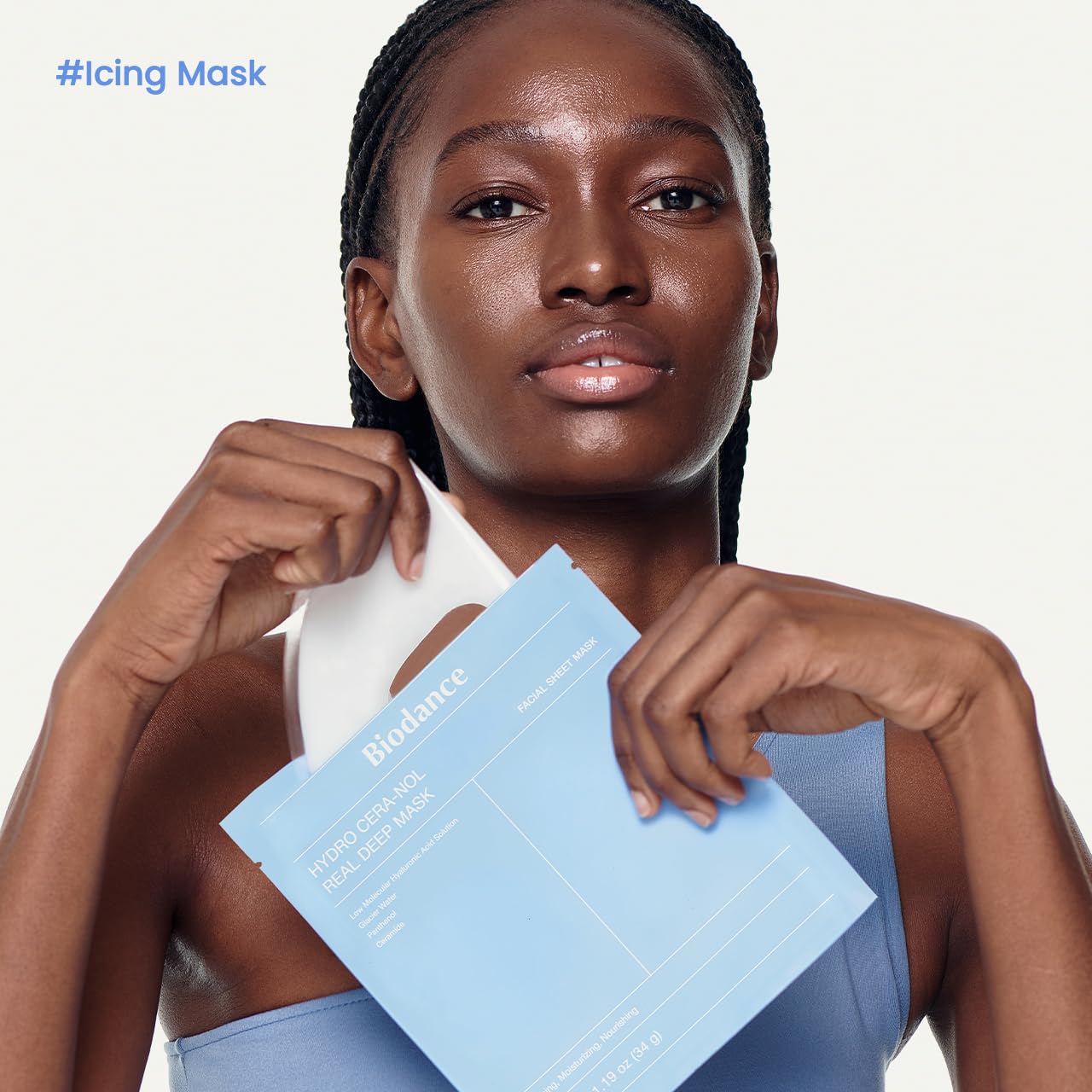 BIODANCE Hydro Cera-nol Real Deep Mask, Overnight Hydrogel Mask, Hydrating Facial Mask For Sensitive Skin, Redness Reducing & Quick Soothing Effect, 1.19oz(34g) x 4ea