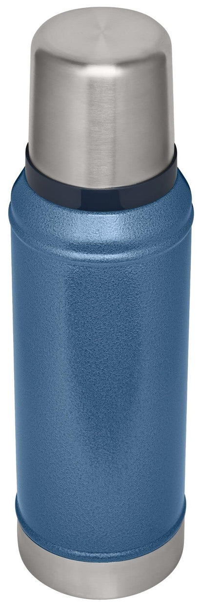 Stanley Classic Legendary Vacuum Bottle 1.0 qt | Wide Mouth with Leakproof Cup Lid | Keep Drinks Hot or Cold | Packable for Travel | Insulated Stainless Steel Thermos | BPA-Free | Hammertone Lake