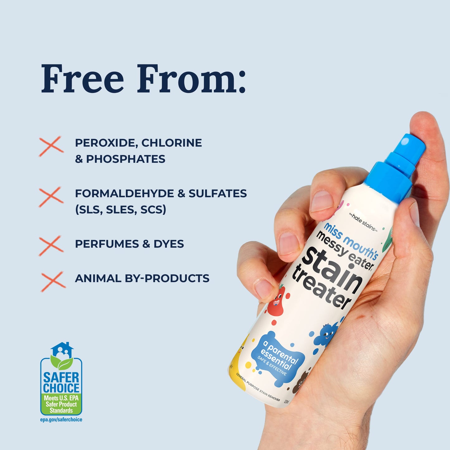 Miss Mouth's Messy Eater Stain Treater - 3 Pack Stain Remover Spray and 16oz Bottle