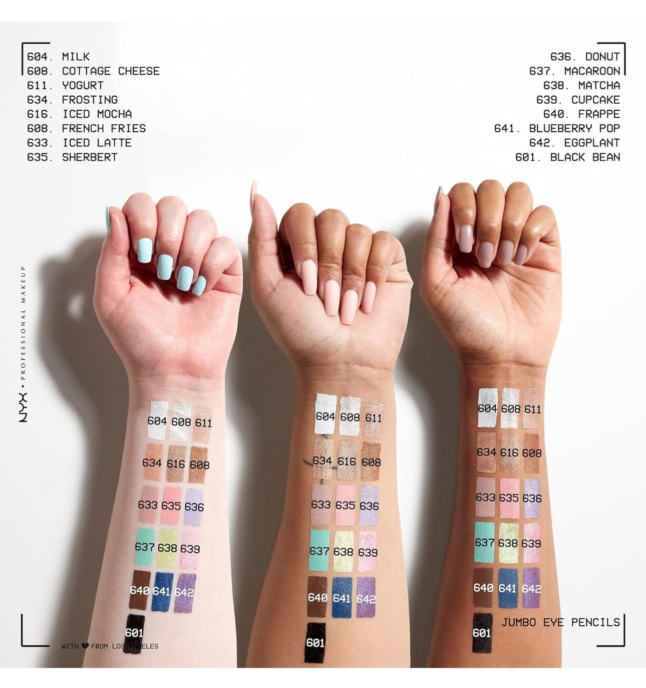 Nyx Jumbo Eye Pencil 604 Milk 3pack