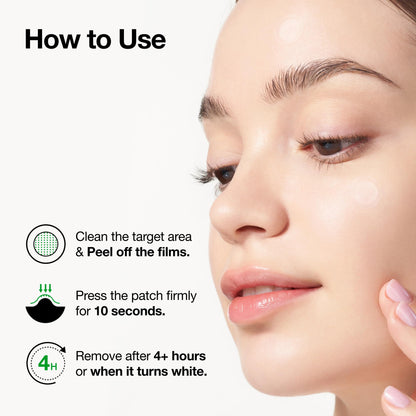 Auna Triple Acid Spot Care Microdart Patch, Deep, Early Stage Spot, 200+ Microdarts with AHA + BHA + PHA, Centella, Hydrocolloid Patch for Overnight, Non-Comedogenic, Korean Skin Care (12ea)