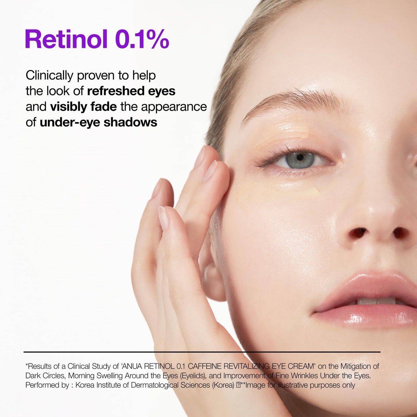 Anua Retinol 0.1 Caffeine Revitalizing Eye Cream, Under Eye Cream For Hydration, Glow Up Eye Contour, Niacinamide, Retinol For Face, Night Cream For Eye Care, Korean Skin Care (30g/1.05oz)