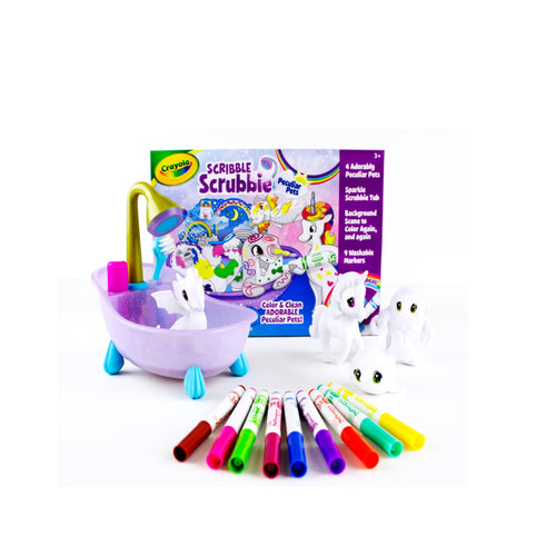 Crayola Scribble Scrubbie Peculiar Pets, Washable Pet Grooming Toy Set for Kids, Arts & Crafts Animal Toys, Gifts for Girls & Boys, Ages 3+