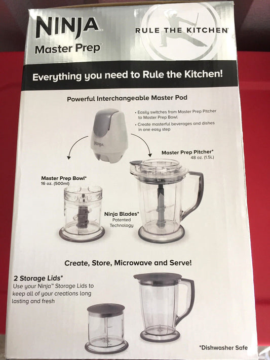 NEW Ninja Master Prep Food & Drink Mixer Model QB900B Gray Blender Processor#BH4151Y G154GHRED427890