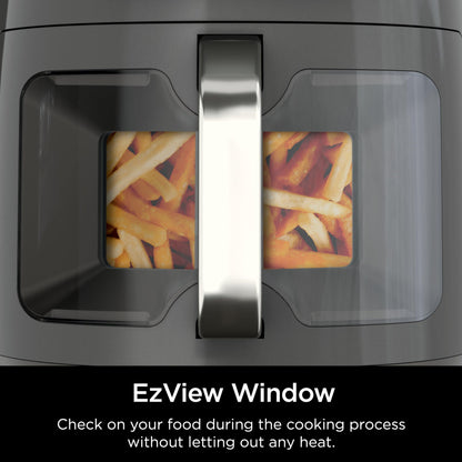 Ninja EzView Air Fryer Max XL, 5.5-QT Capacity, 7 functions: Max Crisp, Air Roast, Bake, Reheat, Dehydrate, and more, up to 450°F, EzView Window, Grey, AF171C (Canadian Version)