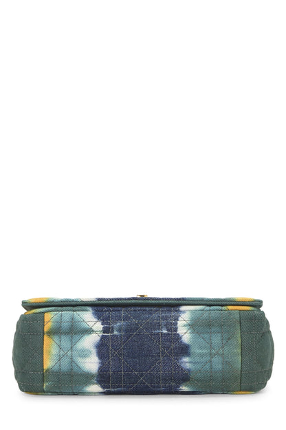 Dior, Pre-Loved Multicolor Cannage Denim Caro Bag Small, Multi