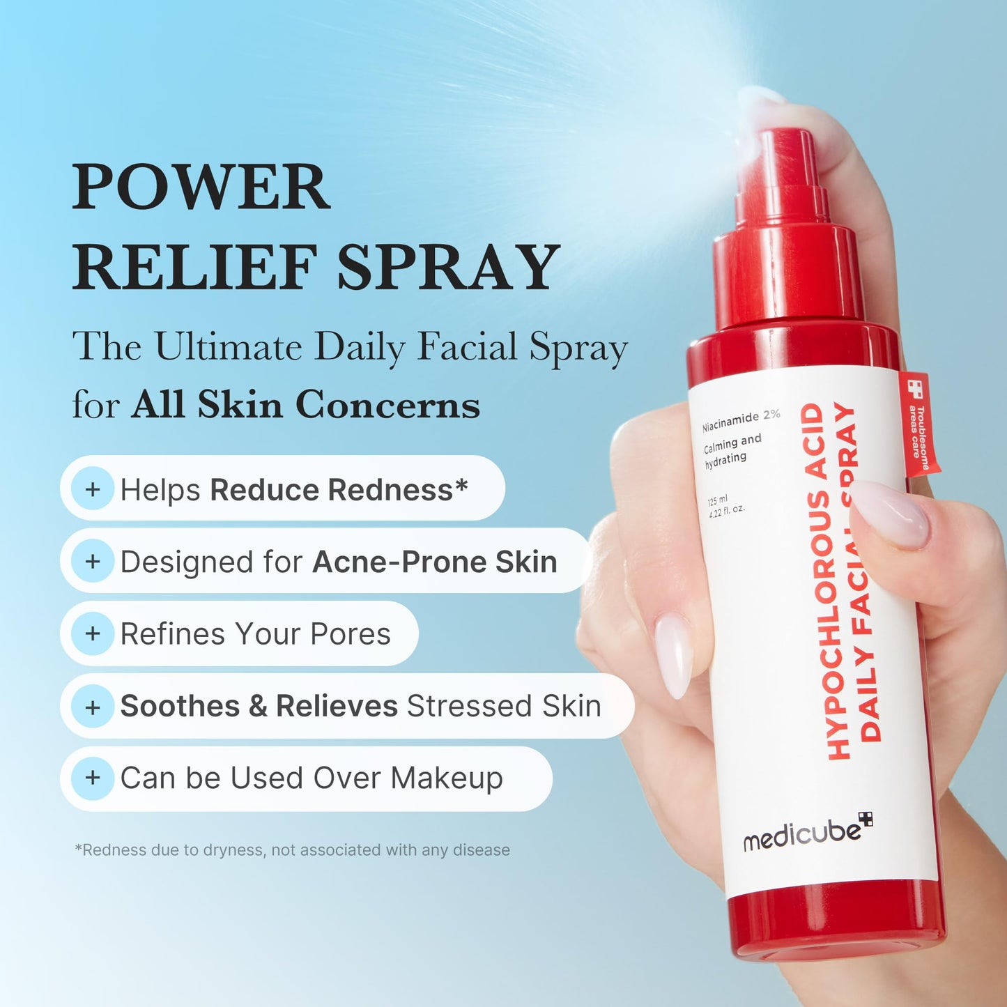 medicube Ultimate Red Spray Duo to Smooth & Soothe: Power Soothing Spray and Red Body Peeling Shot