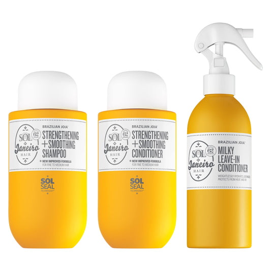 Sol de Janeiro Damage Repair Shampoo, Conditioner, Leave-In Conditioner Set, Amazon Exclusive