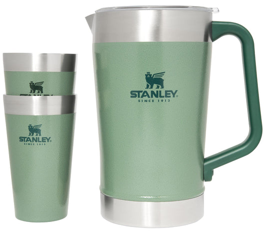 Stanley Stay-Chill Pitcher 64 oz | Cold Water, Beer, and Drink Pitcher with Lid | Large Capacity Durable Beverage Container with Handle | Insulated Stainless Steel | BPA-Free | Hammertone Green
