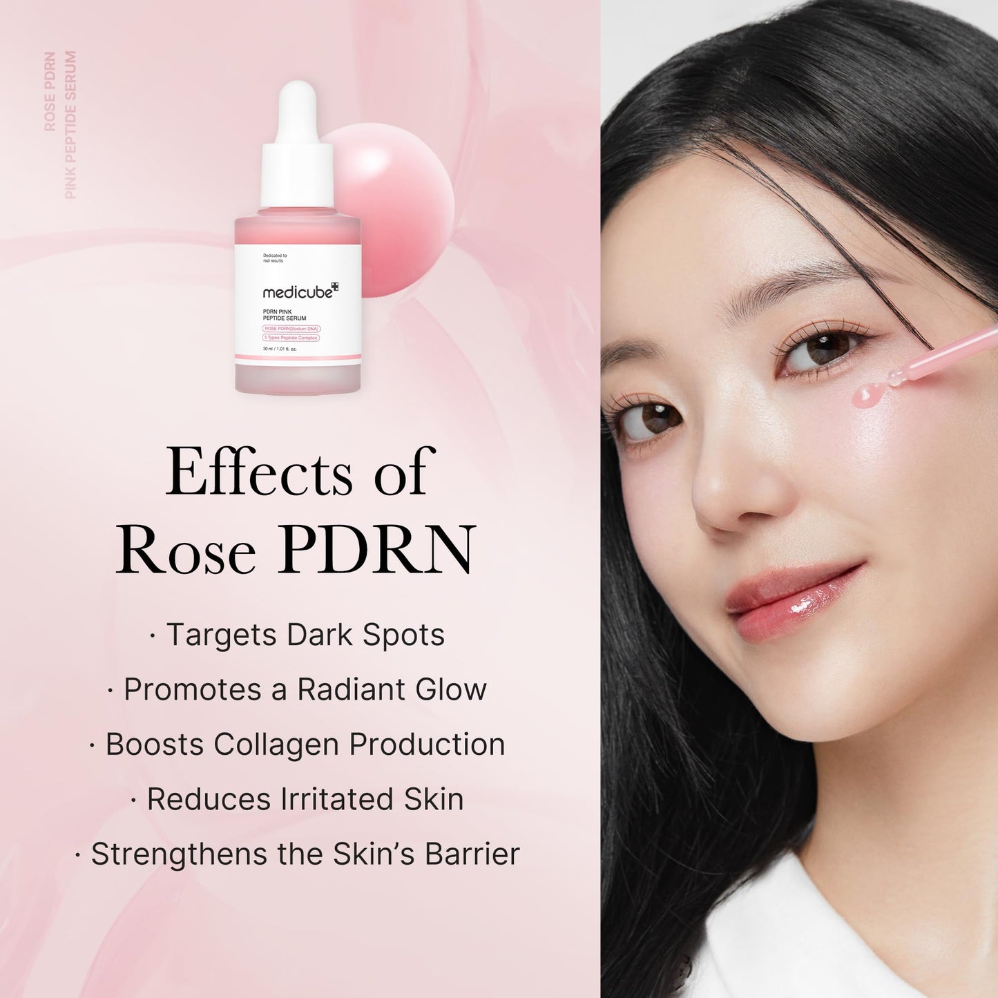 medicube Affordable Pink Routine Duo: Age-R Booster Pro Pink | 6-in-1 Real Glass Glow Beauty Massager and PDRN Peptide Serum
