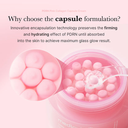 medicube Uneven Skin & Firm Capsule Duo: Deep Vitamin C Golden Capsule Face Moisturizer and Salmon DNA PDRN Pink Collagen Capsule Cream