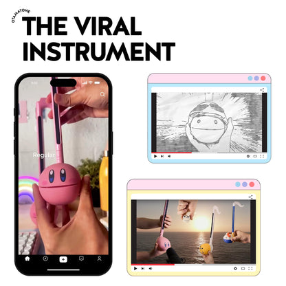 Otamatone Japanese Electronic Musical Instrument Portable Music Synthesizer from Japan by Maywa Denki Studio, Award Winning, Educational Fun Gift for Children, Teens & Adults - Blue
