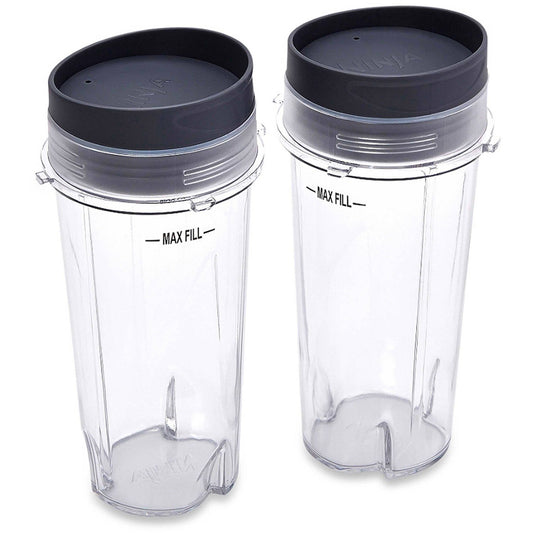 Nutri Ninja (16 oz Single Serve Cups with Lids for Ninja BL660, 2-Pack)