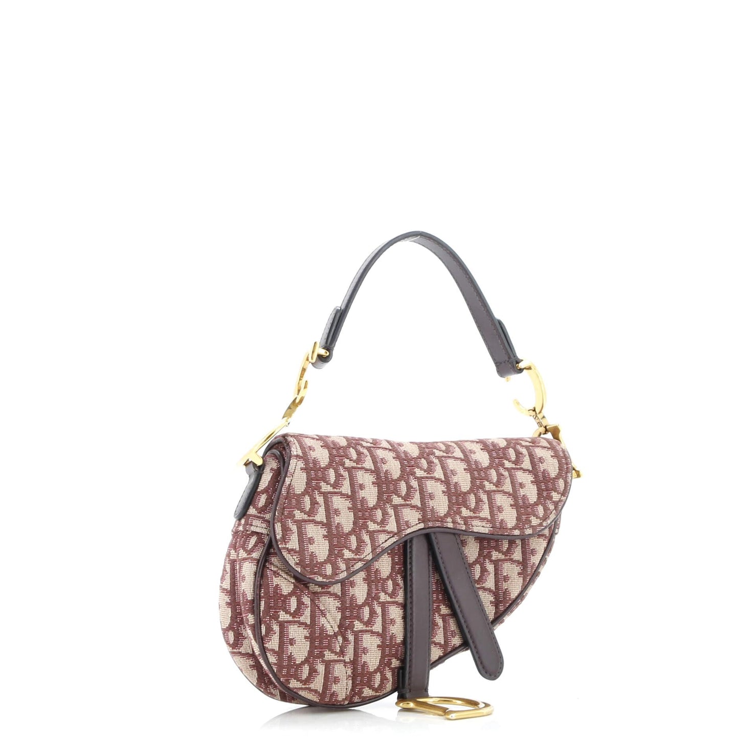 Christian Dior, Pre-Loved Saddle Handbag Oblique Canvas Mini, Red