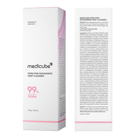 medicube PDRN Marshmallow Whip Cleanser | Face Wash, Cleansing Foam for Pore Care & Uneven Skin Tone | Gentle Daily Deep Cleansing | Hydrating and Nourishing Facial Cleanser | Korean Skincare
