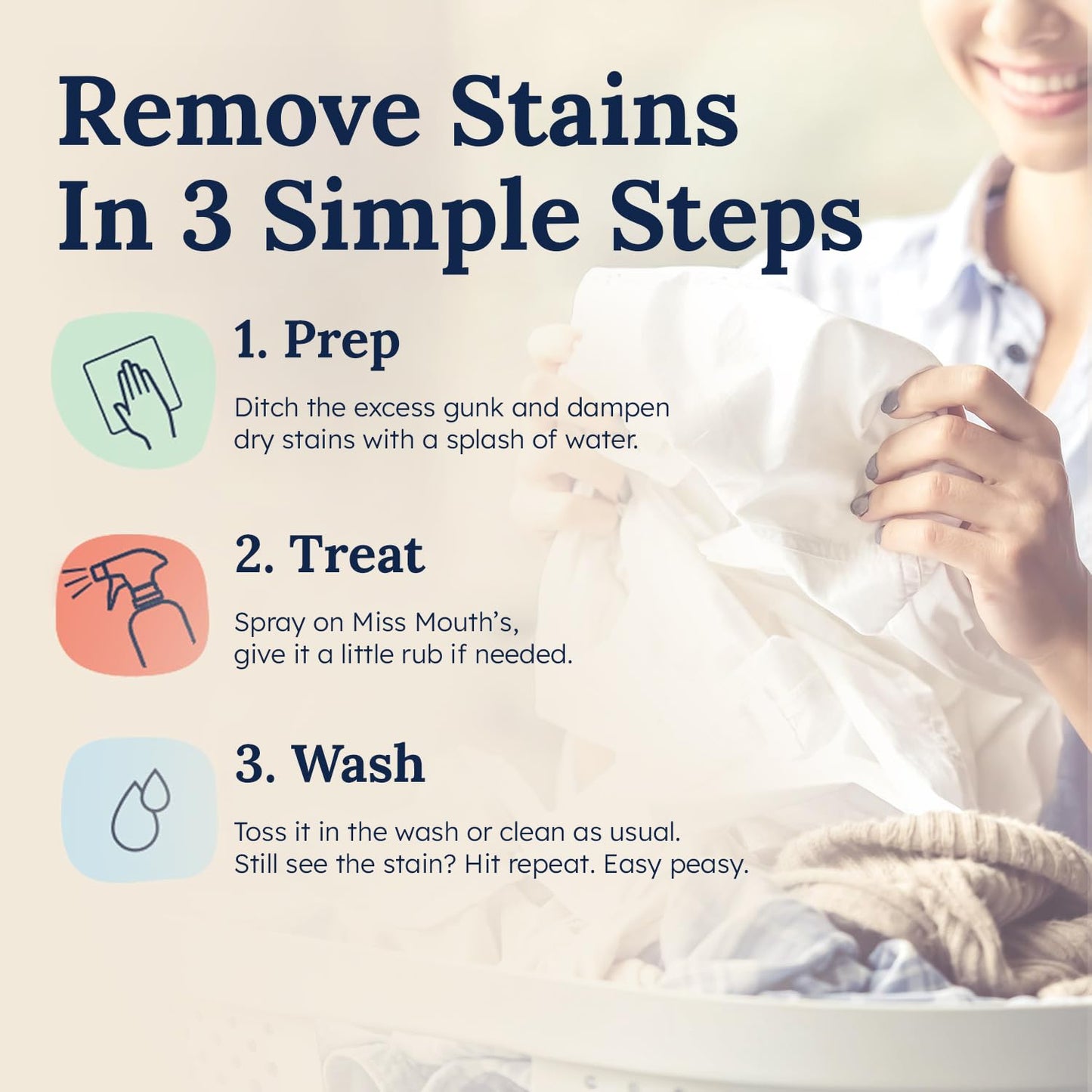 Miss Mouth's Messy Eater Stain Treater Spray - 4oz Stain Remover - Newborn & Baby Essentials - No Dry Cleaning Food, Grease, Coffee Off Laundry, Underwear, Fabric