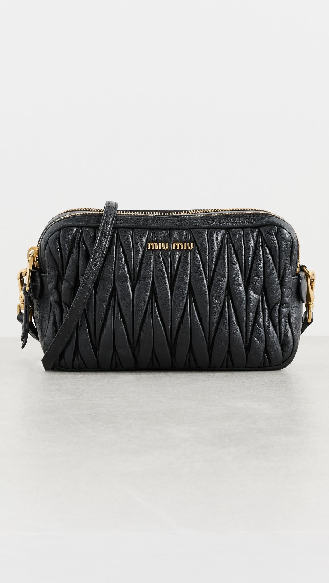Miu Miu Women's Pre-Loved Shoulder Bag, Matelasse, Black, One Size