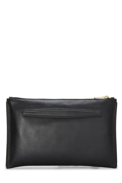 Miu Miu, Pre-Loved Black Studded Calfskin Clutch, Black