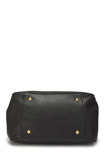 Miu Miu, Pre-Loved Black Calfskin Convertible Top Handle Bag, Black