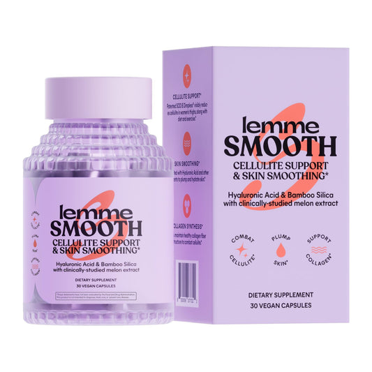 Lemme Smooth Anti Cellulite Capsules for Women, Smooth Legs & Thighs, Reduce Cellulite & Crepey Skin w/Clinically Studied SOD & Silica (1 Month Supply 30 ct)