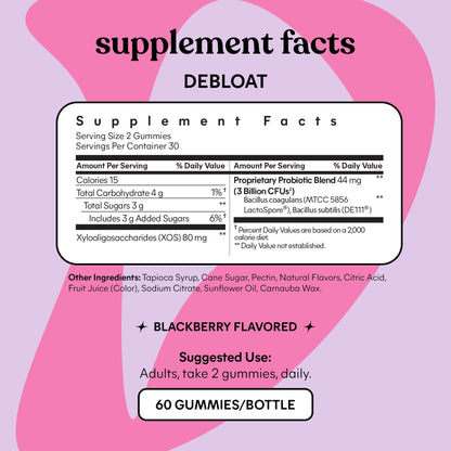 Lemme Sleep & Debloat Bundle - Sleep Gummies, a Drug-Free Nighttime Aid & Debloat Gummies for Digestive & Gut Health, Probiotics & Prebiotics - Gluten Free, Gelatin Free, Non-GMO - 60 Ct. Each