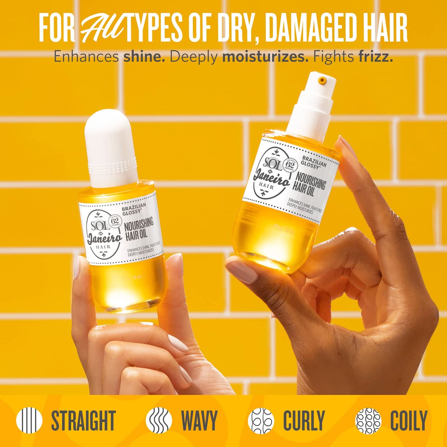 SOL DE JANEIRO Milky Leave-In Conditioner & Brazilian Glossy Nourishing Hair Oil l Frizz Fighting Duo, Amazon Exclusive